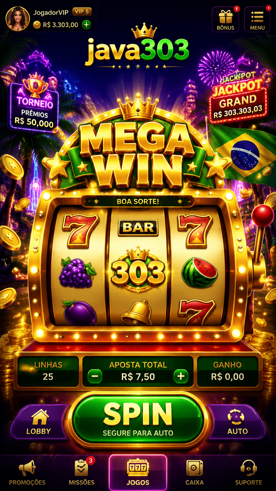Screenshot Java303 - Game Slot Online Seru dengan Tampilan Modern