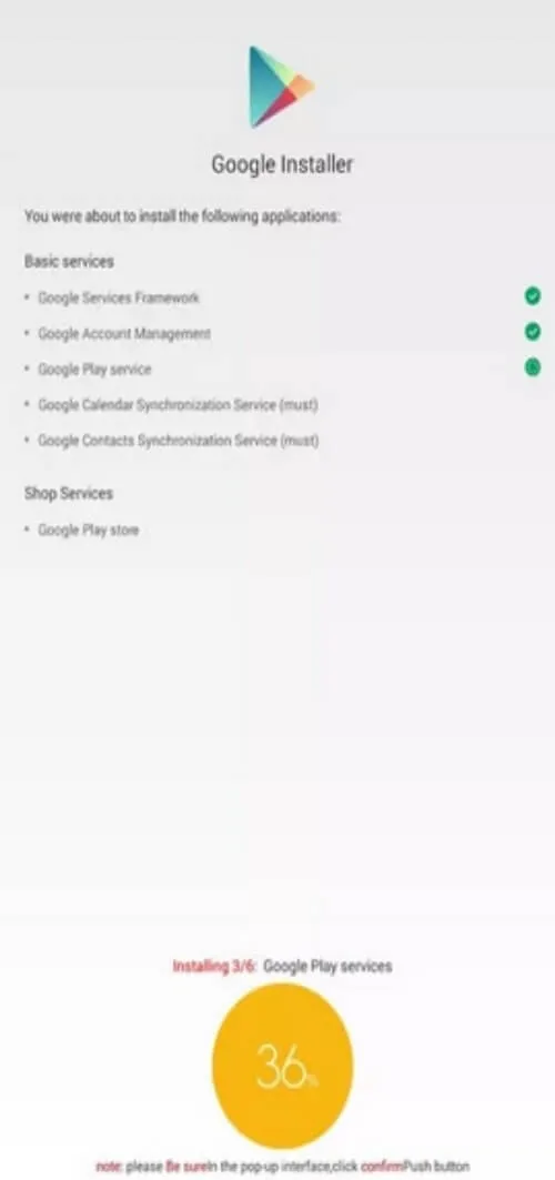 Screenshot Google Installer APK