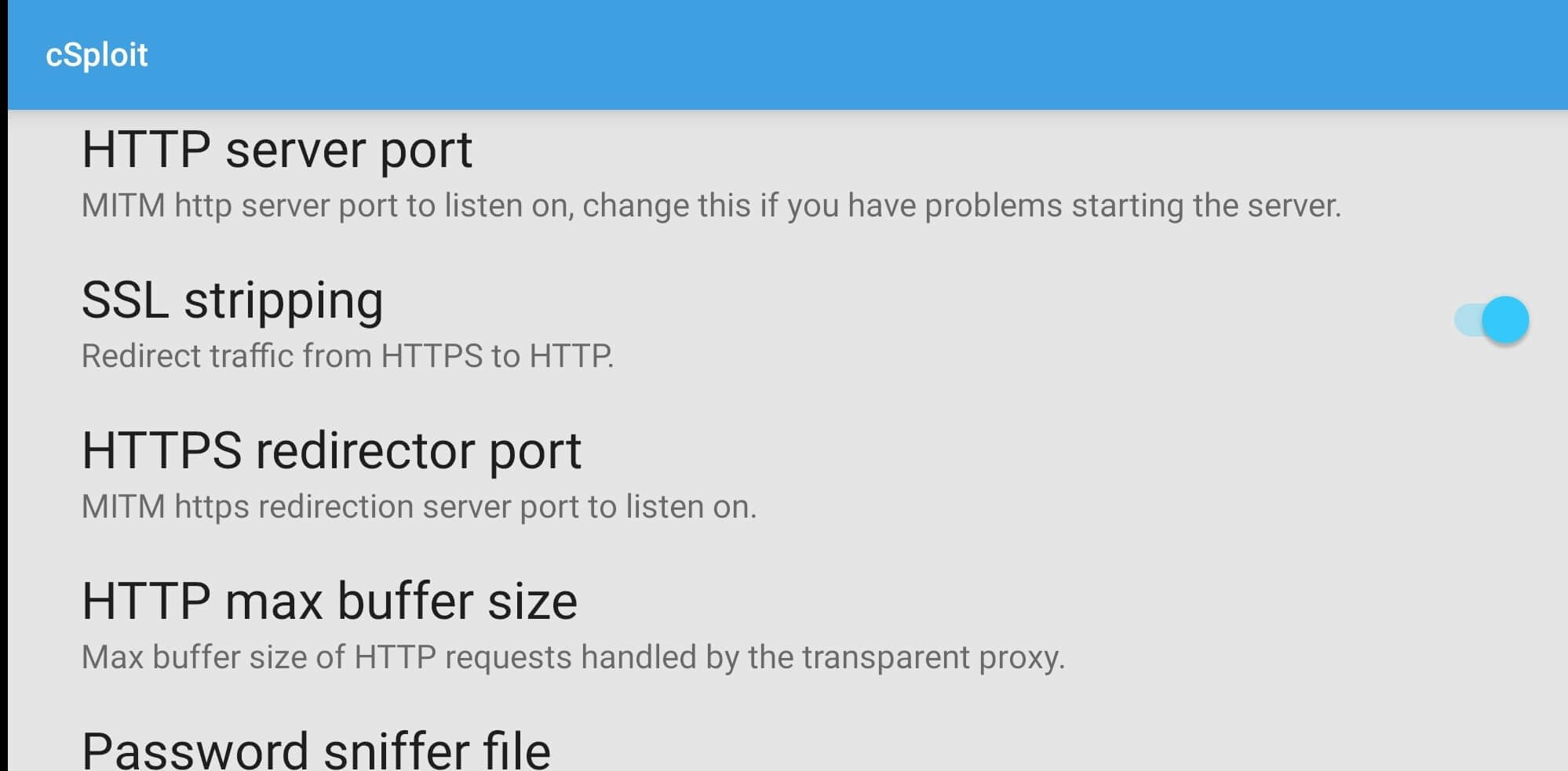 Screenshot cSploit APK v1.6.6