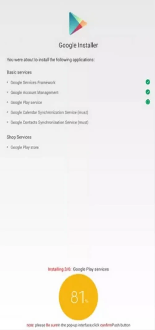 Screenshot Google Installer APK