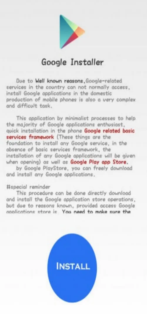 Screenshot Google Installer APK