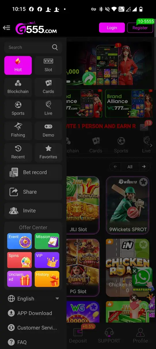 Screenshot G555 APK - Game Kasino dengan Banyak Mode Seru