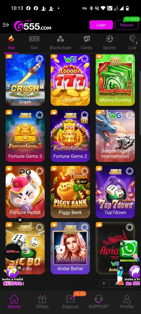 Screenshot G555 APK - Game Kasino dengan Banyak Mode Seru