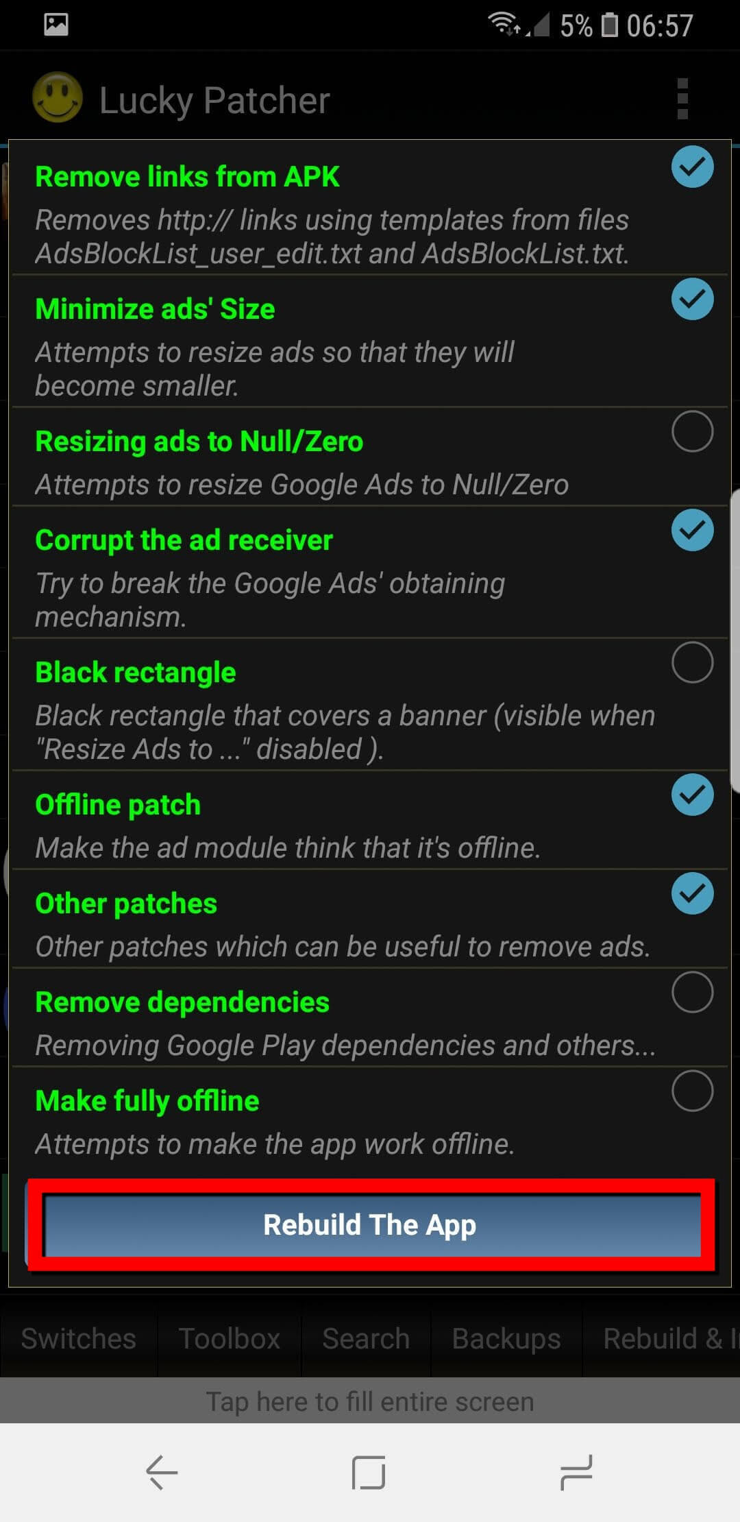 Screenshot Lucky Patcher APK v12.10.3 untuk Android