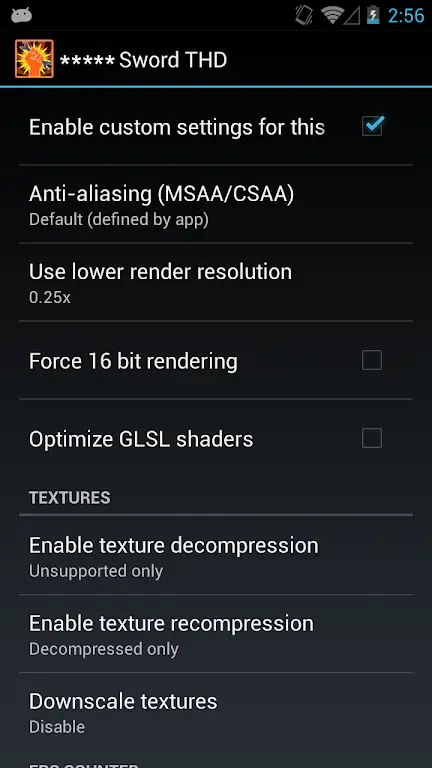 Screenshot GLTools APK v4.01 untuk Optimasi Grafik dan Performa Game Android