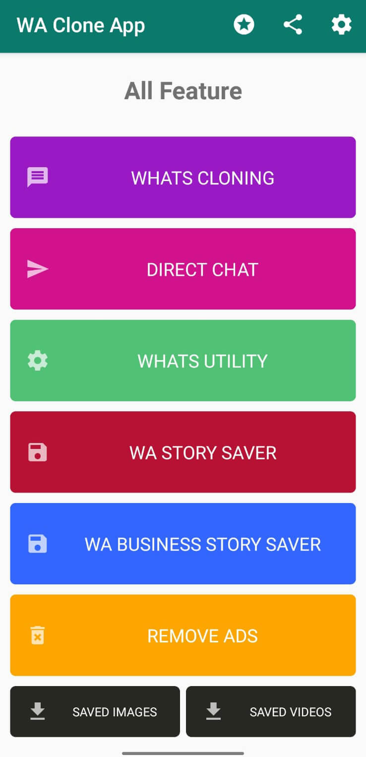 Screenshot WA Clone APK v8.1 untuk Menyalin WhatsApp ke Perangkat Lain