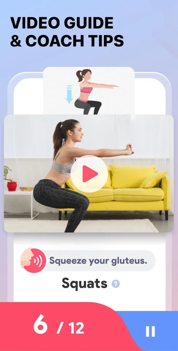 Screenshot Female Fitness APK v2.0.2 untuk Latihan di Rumah