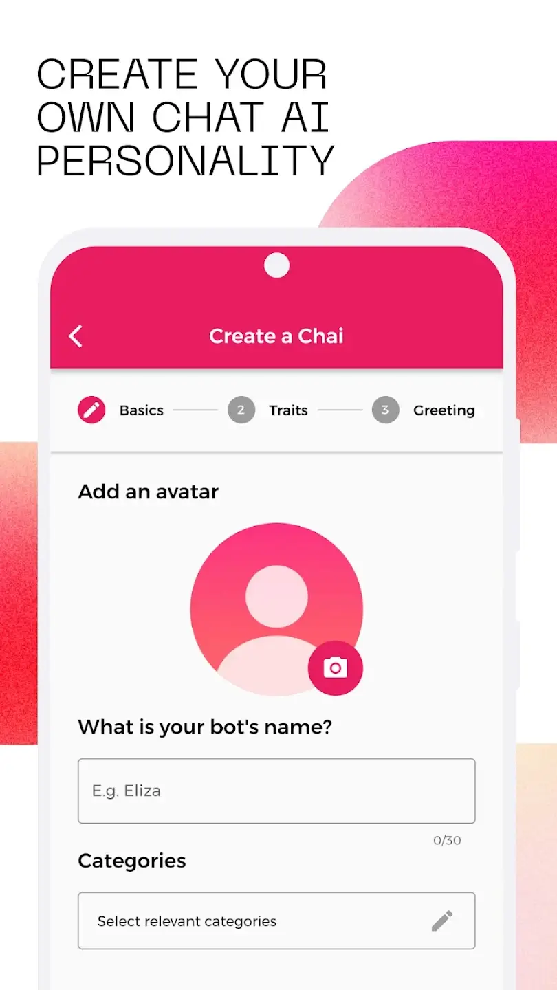 Screenshot Chai APK untuk Chat AI Teman Virtual