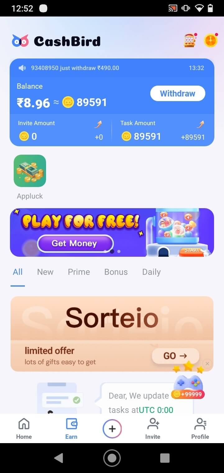 Screenshot CashBird APK
