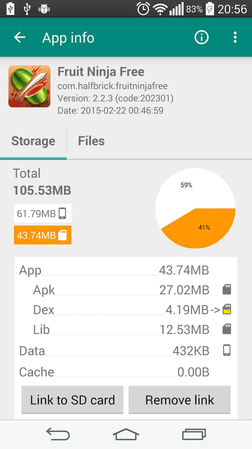 Screenshot Link2SD APK v4.3.4 untuk Manajemen Penyimpanan Android
