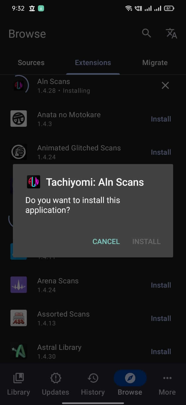 Screenshot Tachiyomi APK