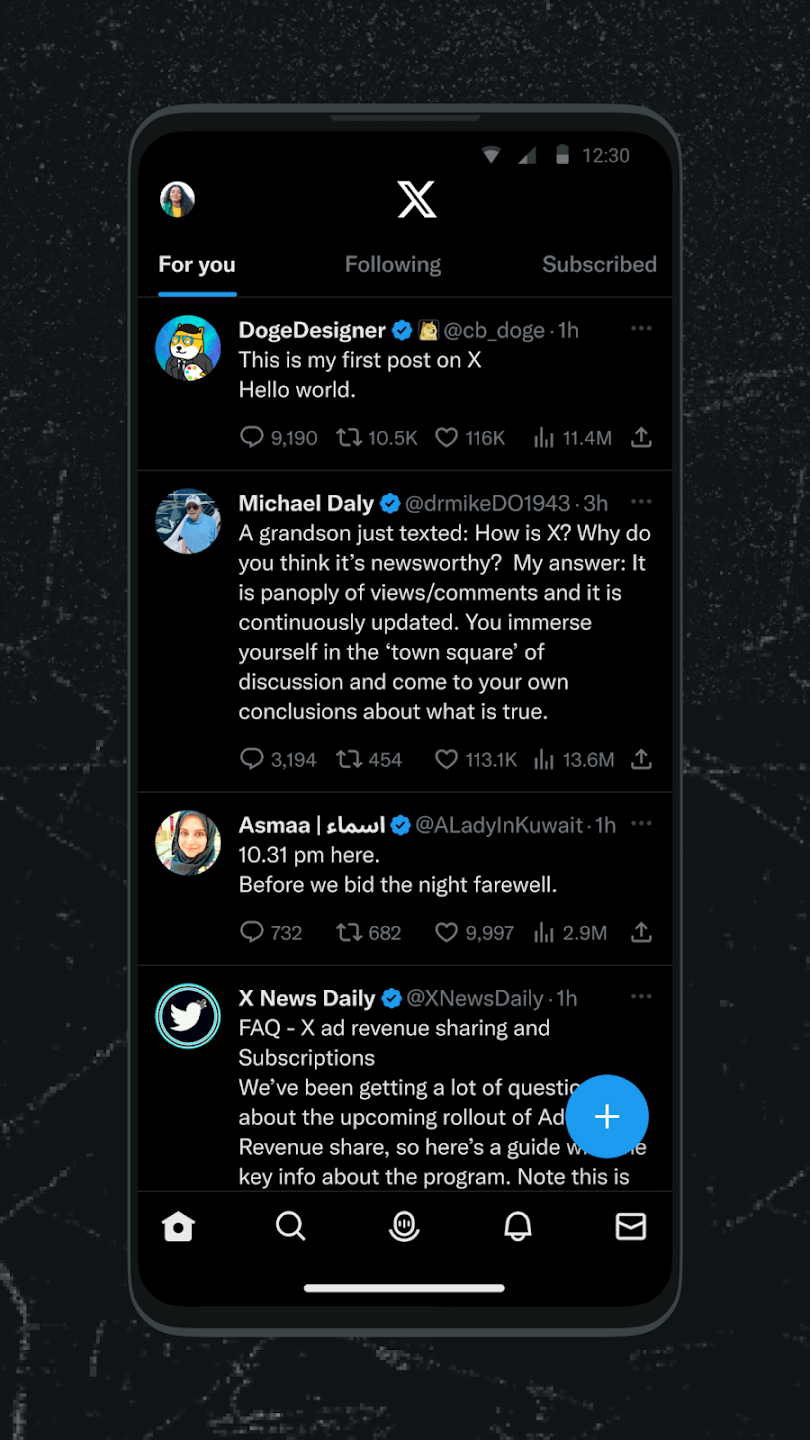 Screenshot X / Twitter APK