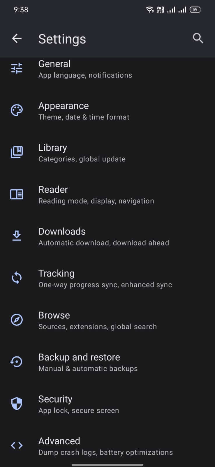 Screenshot Tachiyomi APK