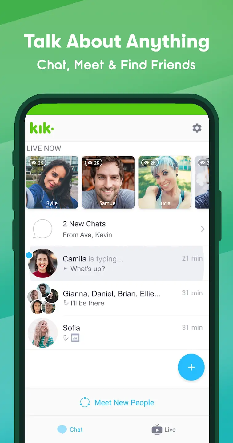 Screenshot Kik APK v17.11.3.34339