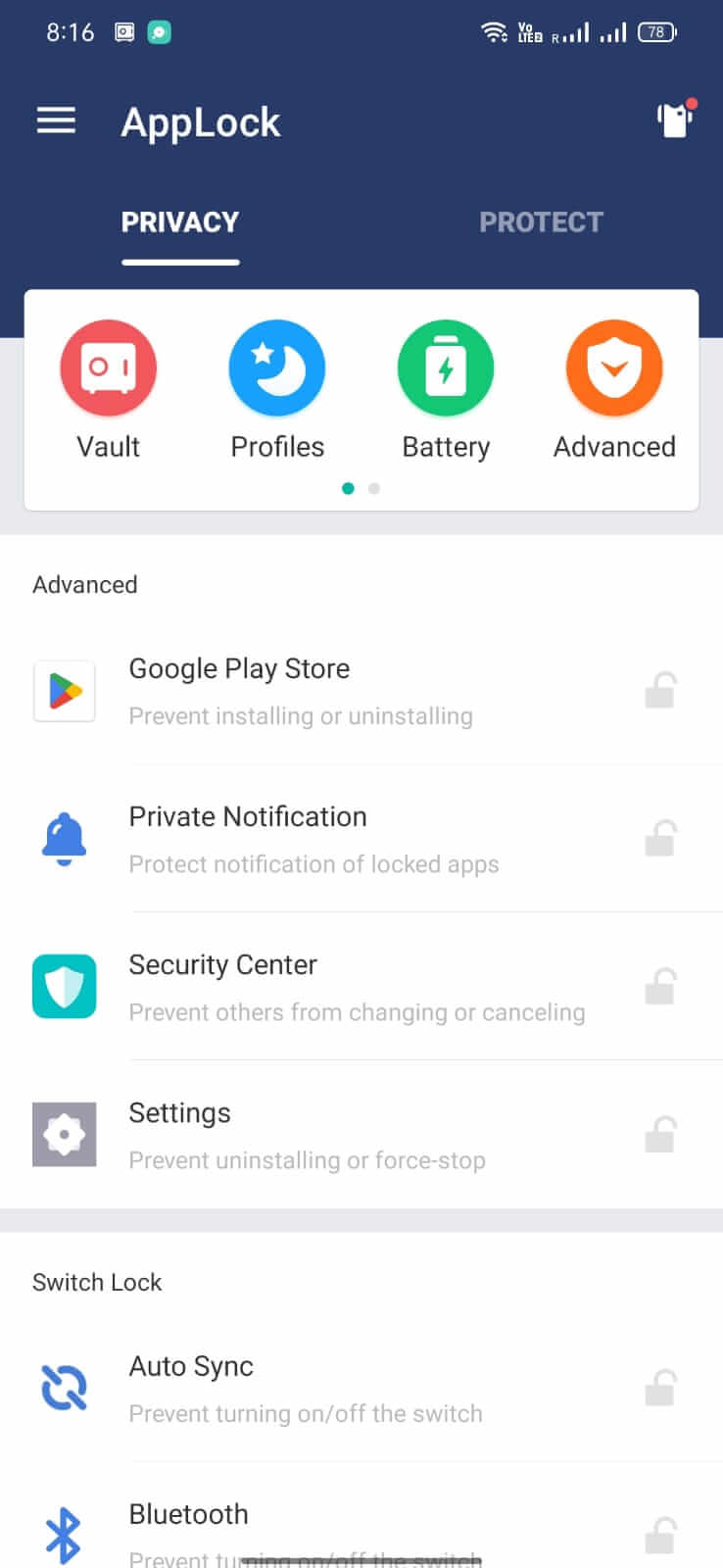 Screenshot AppLock APK v3.5.3cn untuk Proteksi Privasi dan Kunci Aplikasi