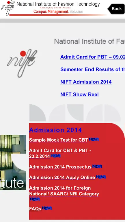 Screenshot CMS NIFT APK 1.4