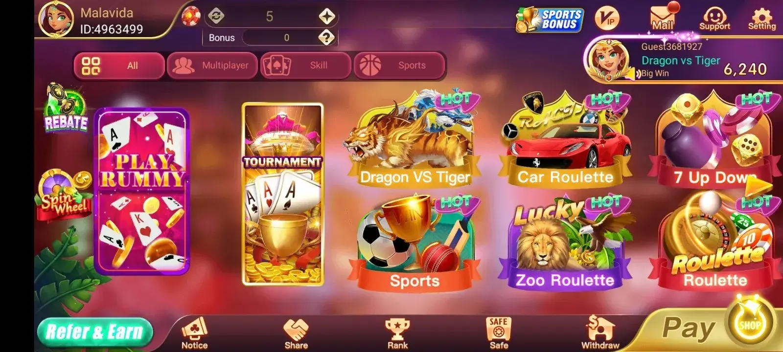 Screenshot Rummy Mars APK v9.7.2