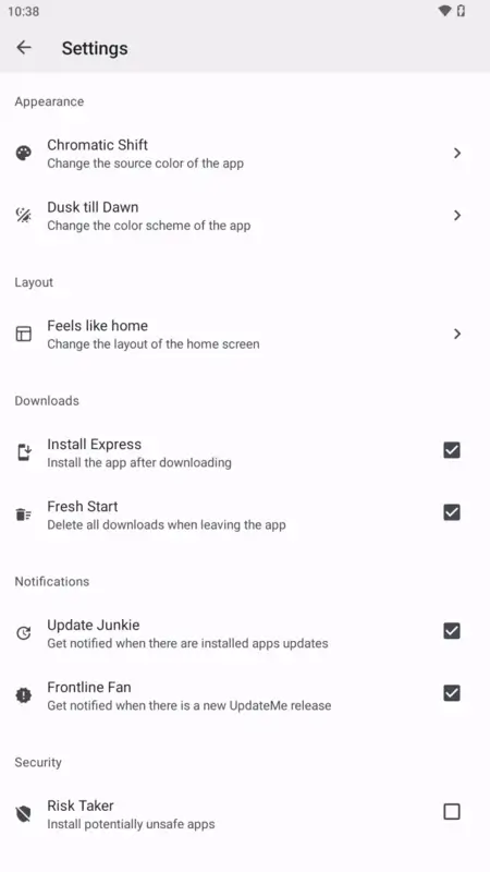 Screenshot Update Me APK (v2.2.2)