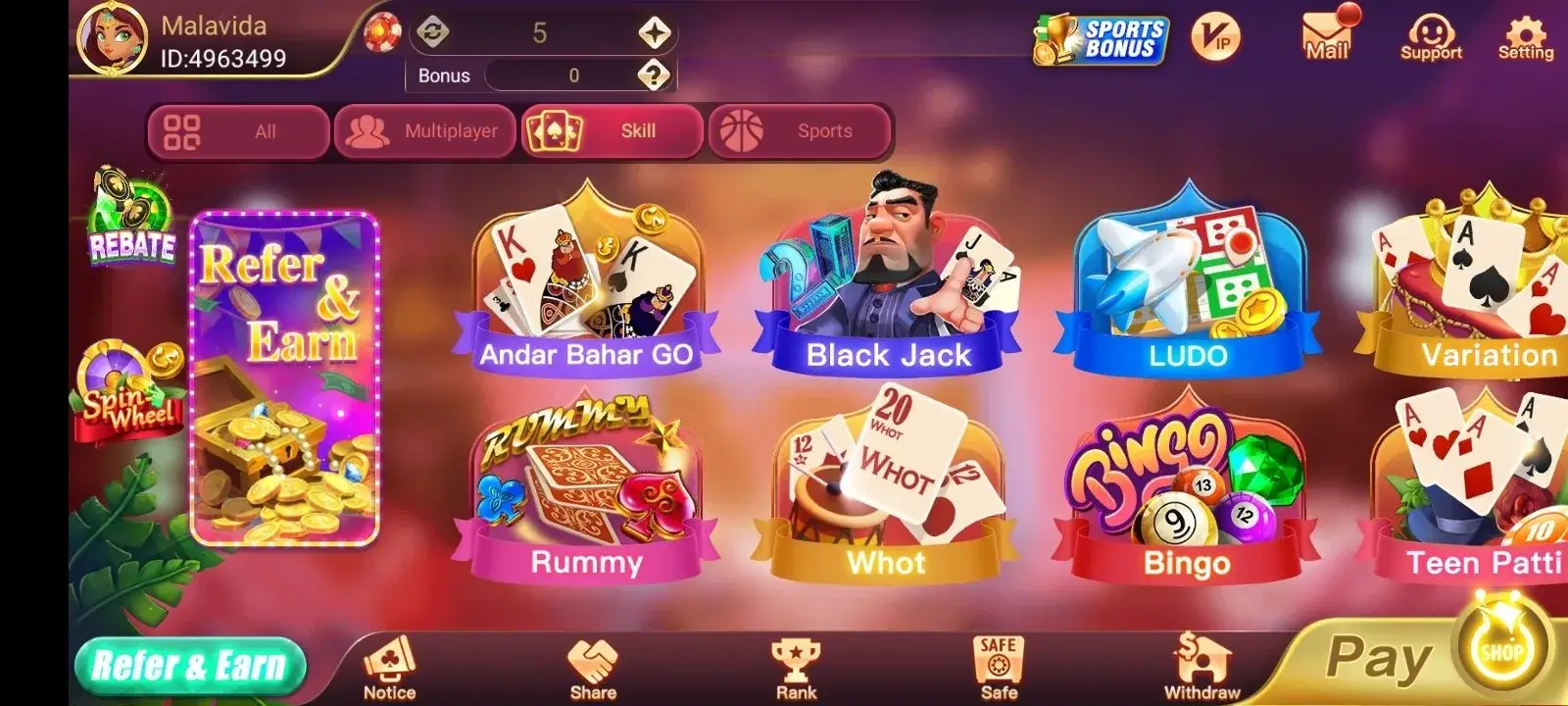Screenshot Rummy Mars APK v9.7.2