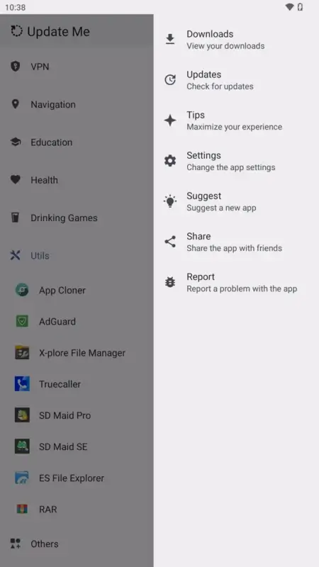 Screenshot Update Me APK (v2.2.2)