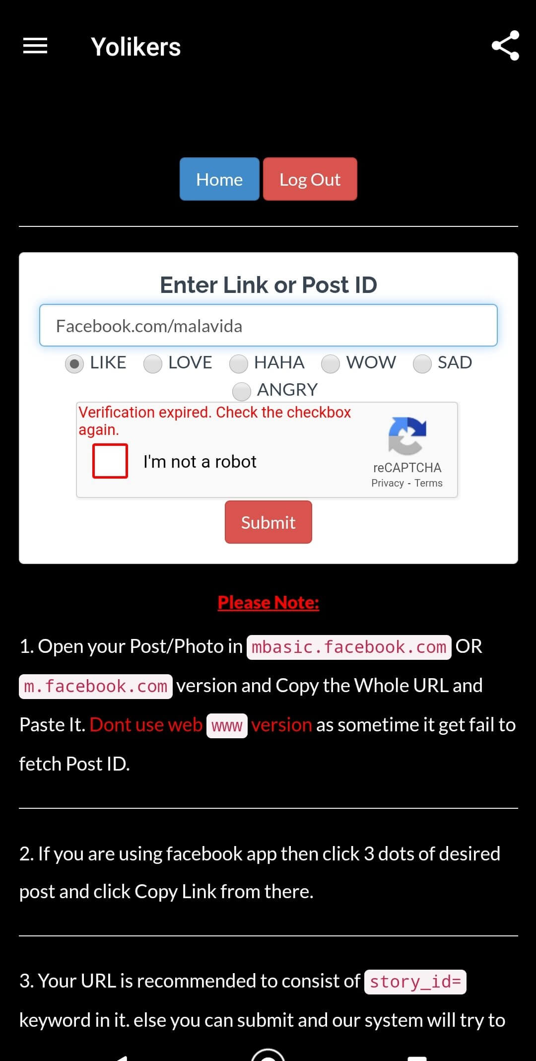 Screenshot YoLikers APK v3.8 untuk Android