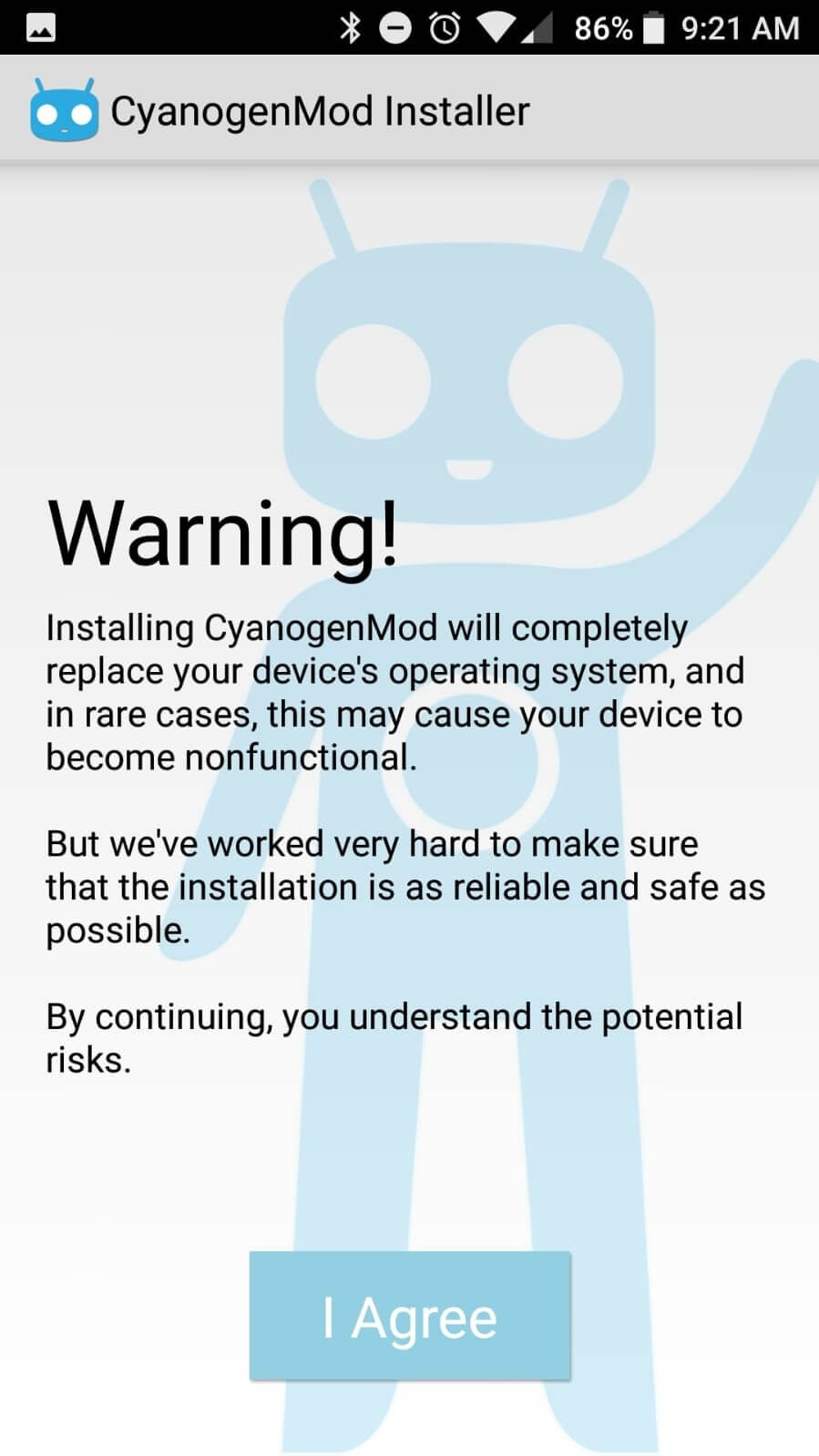 Screenshot CyanogenMod Installer APK v1.0.1.4