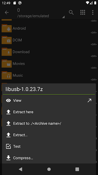 Screenshot ZArchiver APK v1.0.10 untuk Android