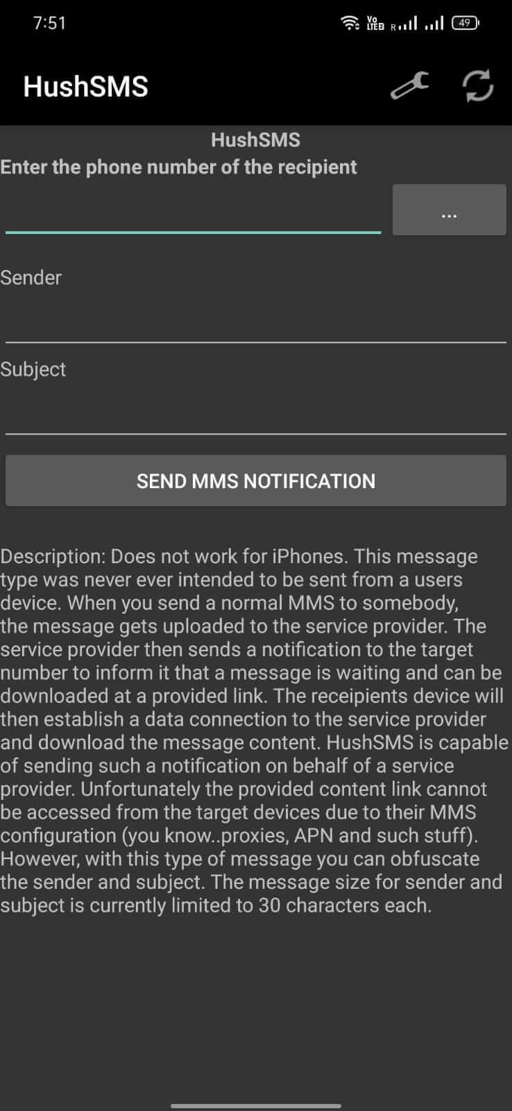 Screenshot HushSMS APK v2.7.8