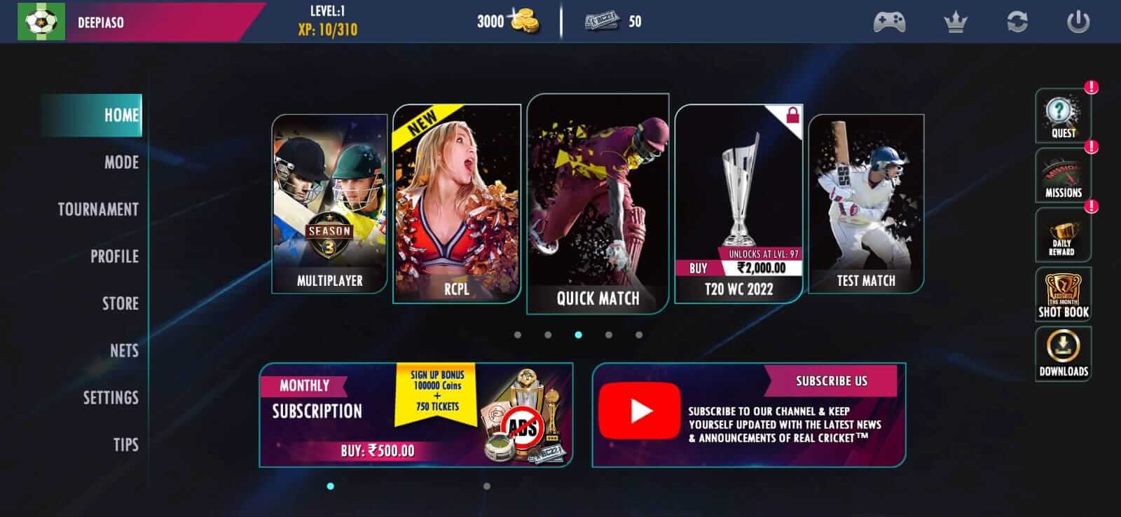 Screenshot Real Cricket 22 APK XAPK Terbaru
