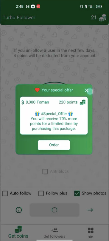 Screenshot Turbo Followers APK v4.6 untuk Android