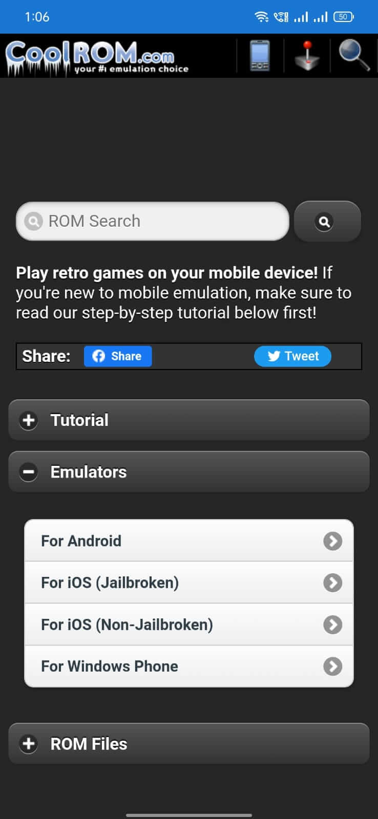 Screenshot CoolROM APK