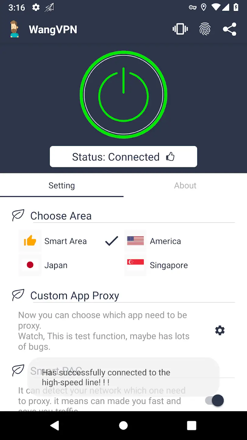 Screenshot Wang VPN APK v2.2.20 untuk Android