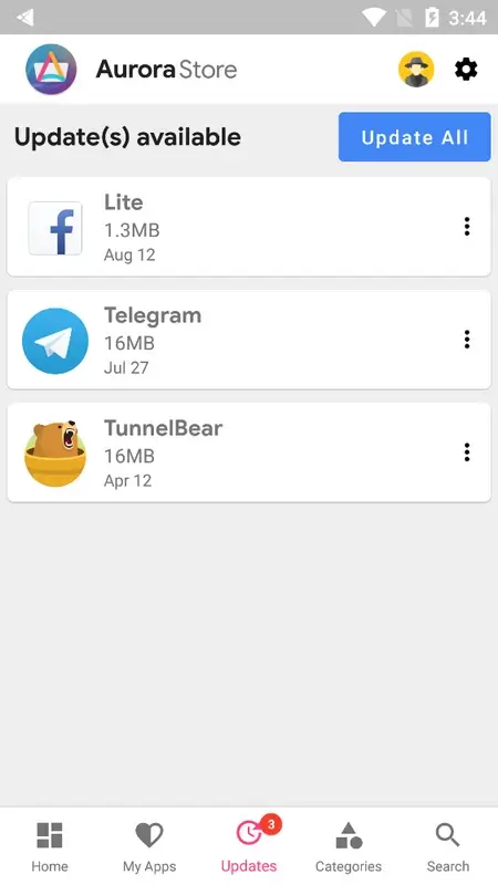 Screenshot Aurora Store APK v4.8.3