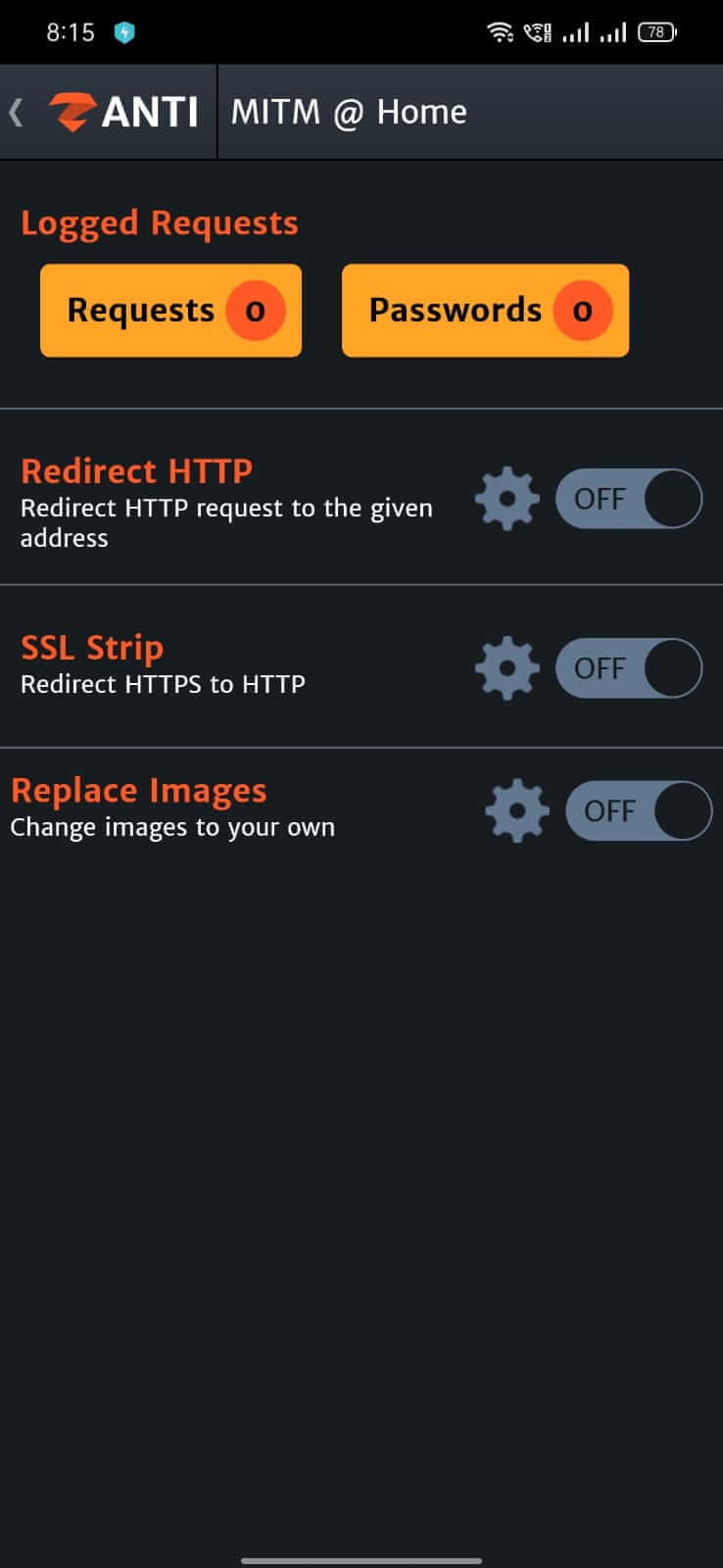 Screenshot zAnti APK v3.20 untuk Cek Keamanan Jaringan Android