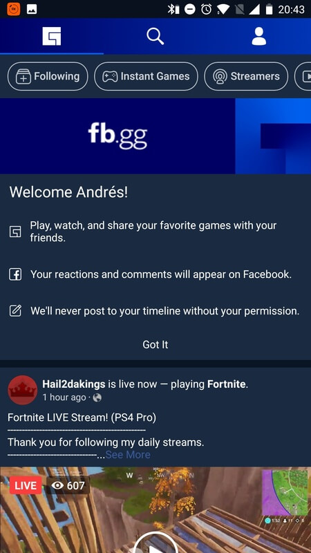 Screenshot Facebook Gaming APK Download untuk Android